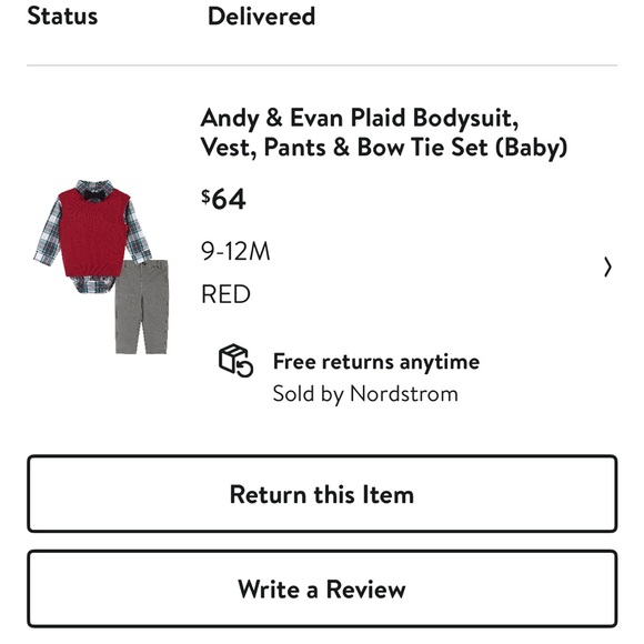 Andy & Evan Nordstrom Baby Boy Holiday Christmas Outfit 9-12 - Picture 5 of 5